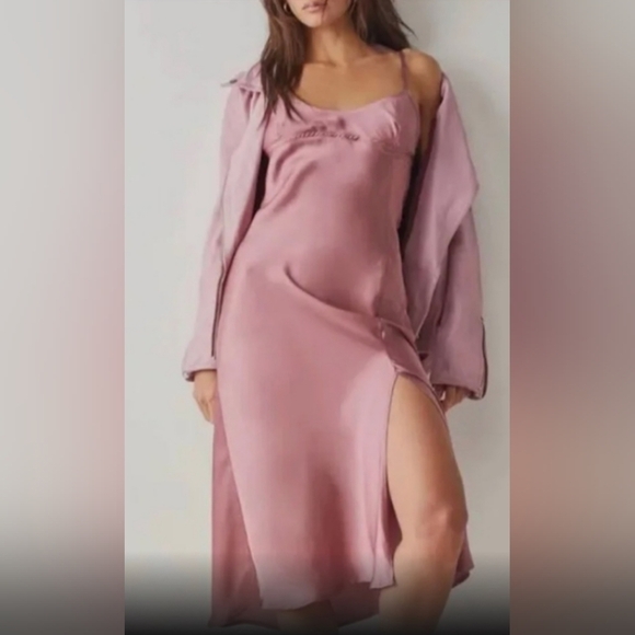 NWOT Free People Right This Way Bias Slip Dress Size Large - Picture 2 of 8